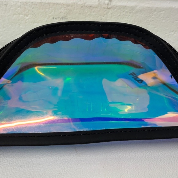 FILA Clear Iridescent Crossbody Sling Fanny/Waist Pack Belt Black Trim - Picture 6 of 10